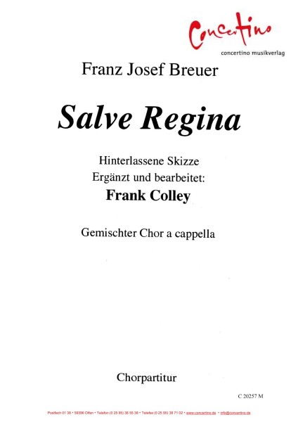 Breuer/ Colley, Salve Regina Gch. Sp.