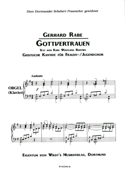 Rabe, Gerhard, Gottvertrauen Fch. Part.