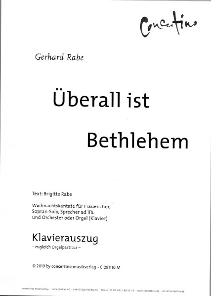 Rabe, Gerhard, Überall ist Bethlehem Fch.Instrumentalstimme